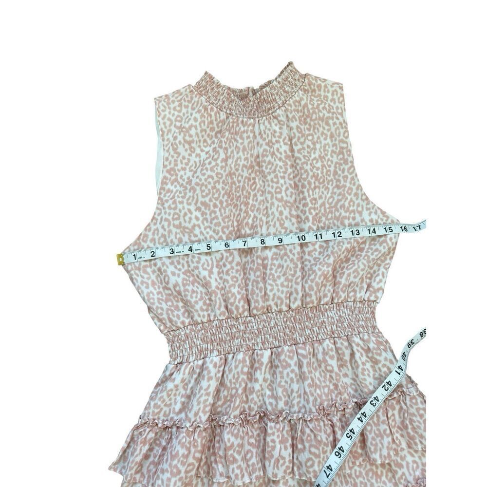 Rachel Parcell Halter Mini Dress Leopard Pink Small - Picture 4 of 9